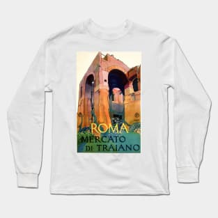 ROMA MERCATO DI TRAIANO Rome Trajan Market Vintage Italy Travel Long Sleeve T-Shirt